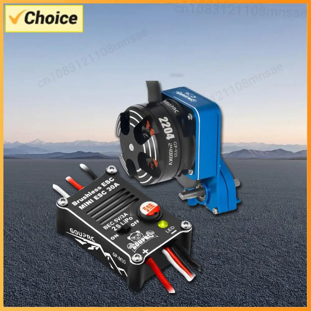 

Бесщеточный мотор 2204 2400KV с трансмиссией и бесщеточным регулятором скорости 30A для модернизации радиоуправляемого краулера Axial SCX24 в масштабе 1/24