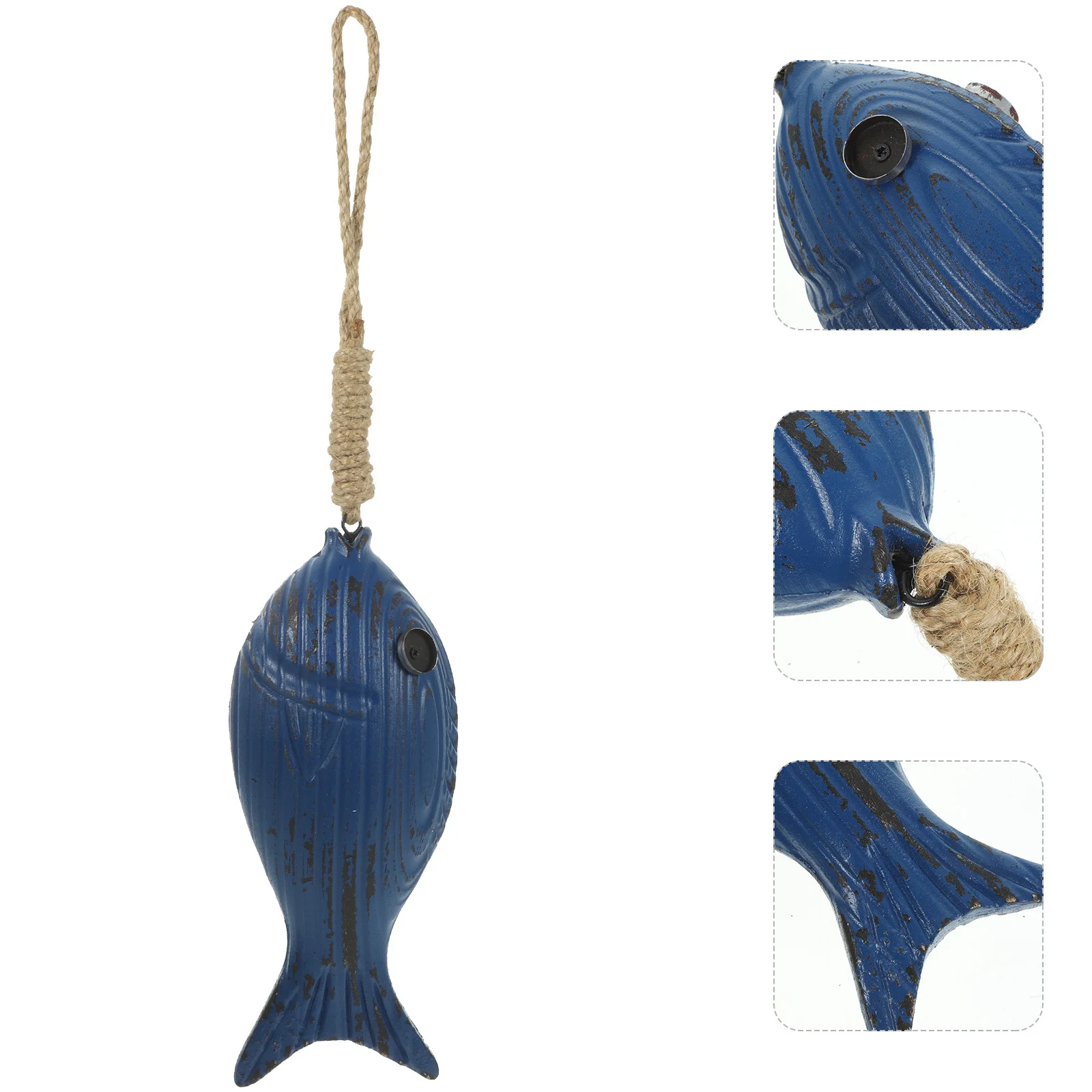 

Fish Shaped Wall Pendant Wood Nautical Decor Coastal Sign Conch Ocean Theme Plaque Household Beach Hangings Travel