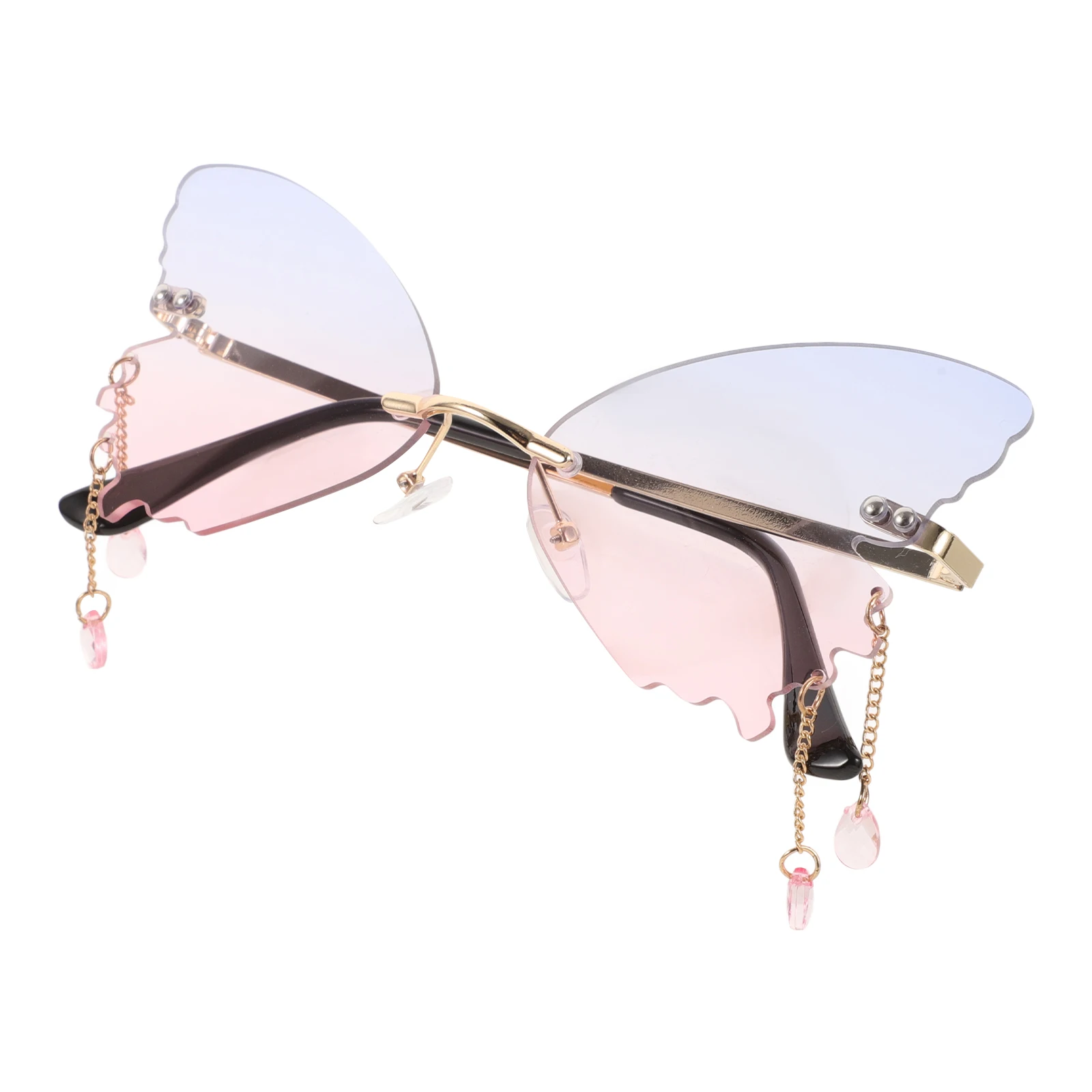 

Butterfly Sunglasses Rhinestones Decorative Fun Party Glasses Women Disco Retro Outdoor Cool Accessories Street Photography