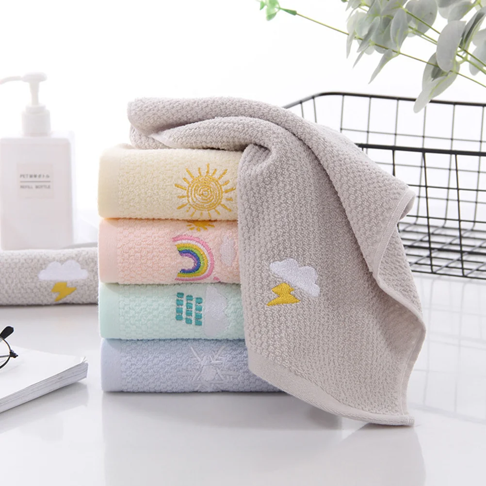 

5 шт. милое детское полотенце для рук, впитывающая хлопковая мочалка для мытья лица-сухая портативная многоразовая удобная, приятная для кожи