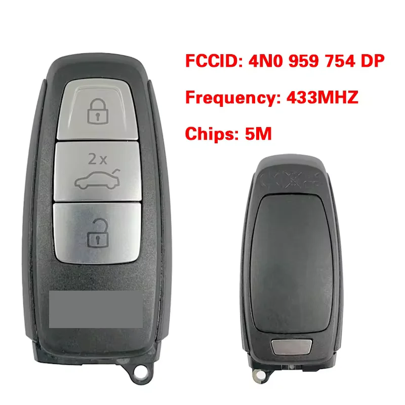 

CN008109 Original 3 Button MLB Original Smart Keyless Remote Key 5M Chip 434Mhz FCCID 4N0 959 754 DP For A-udi A8 2017-2021