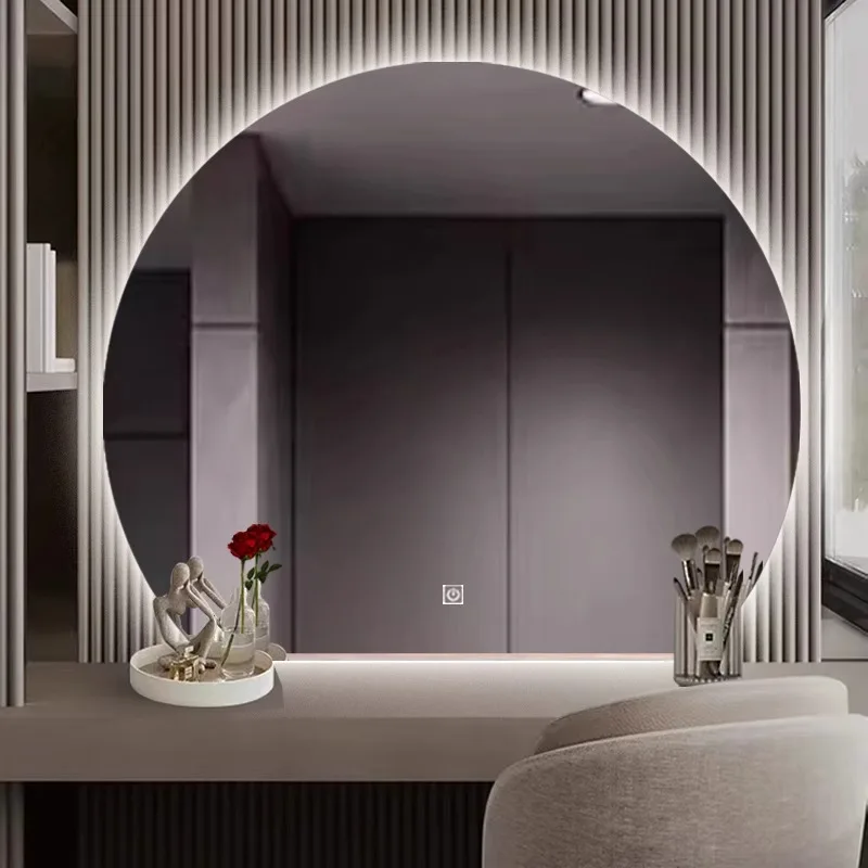 

Room Decorators Bathroom Mirror Intelligent Illuminated Circular Toilet Wall Mounted Espelho Decorativo Parede Pocket Full Body