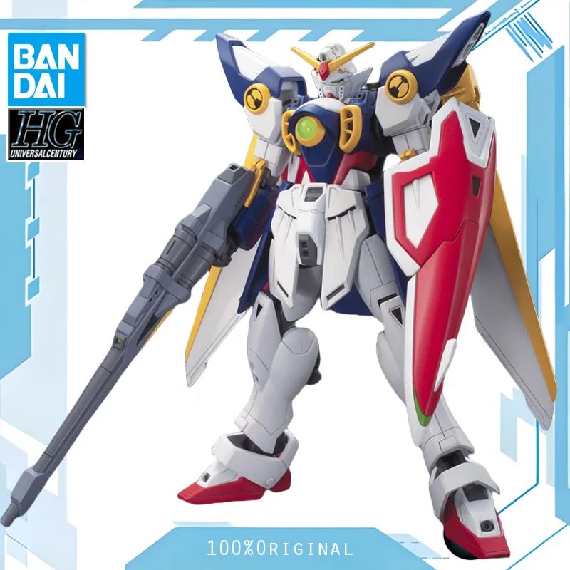 BANDAI Anime HG 1/144 XXXG-01W WING GUNDAM Model Kit Custom Robot Quality Assembly Plastic Action Toys Figures Gift