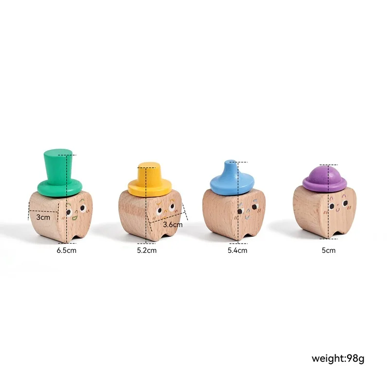 Solid Wood Children's Deciduous Tooth Box, Funny Expressions, Wooden Collection Box, Commemorative Box, Baby Tooth Storage Box.