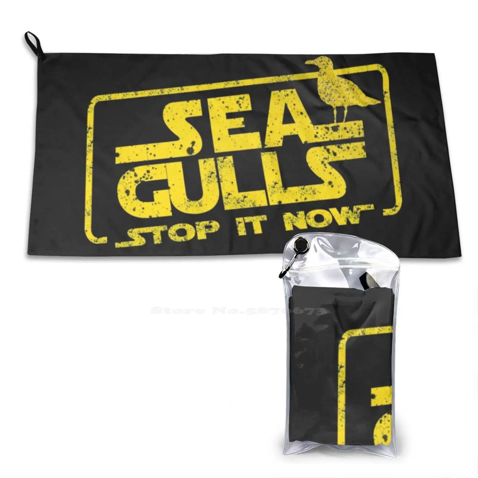 Seagulls Print Washcloth Beach Towel Travel Seagulls Stop It Now Funny Funny Satire Bad Lip Reading Meme Parody Quote Humour