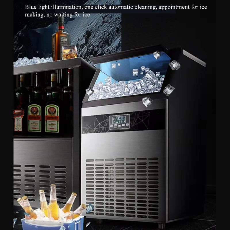 

PBOBP Commercial Ice Maker Machine, 70LBS/24H Under Counter Ice Machine, 2 Water Inlet Modes, Self-Clean, Ideal For Bar