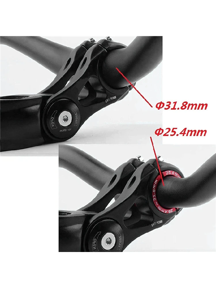 AliExpress NONE 3X MTB Bike Handlebar Bar Shim Spacer Stem Reducer Size Reducing Bushing Sleeve 25.4Mm To 31.8Mm Bar Bore Adapter Black-B60B