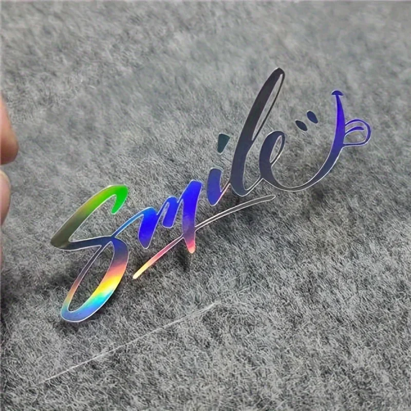 1PC "Smile" Graphic Car Sticker, Distinctive Decal for Vehicle Exterior Upgrade