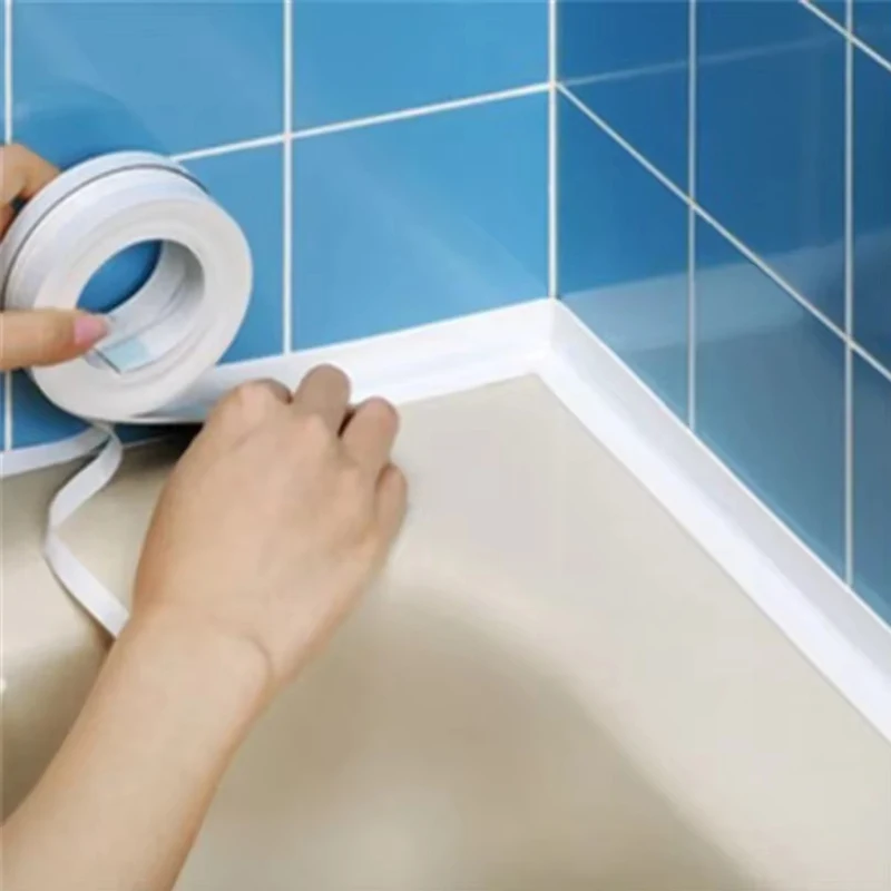 Kitchen Bathroom Sink Gap Sealing Strip Wall Corner Waterproof Caulk Strip Self Adhesive Seal Tape For Toilet Bathtub Edge Gap