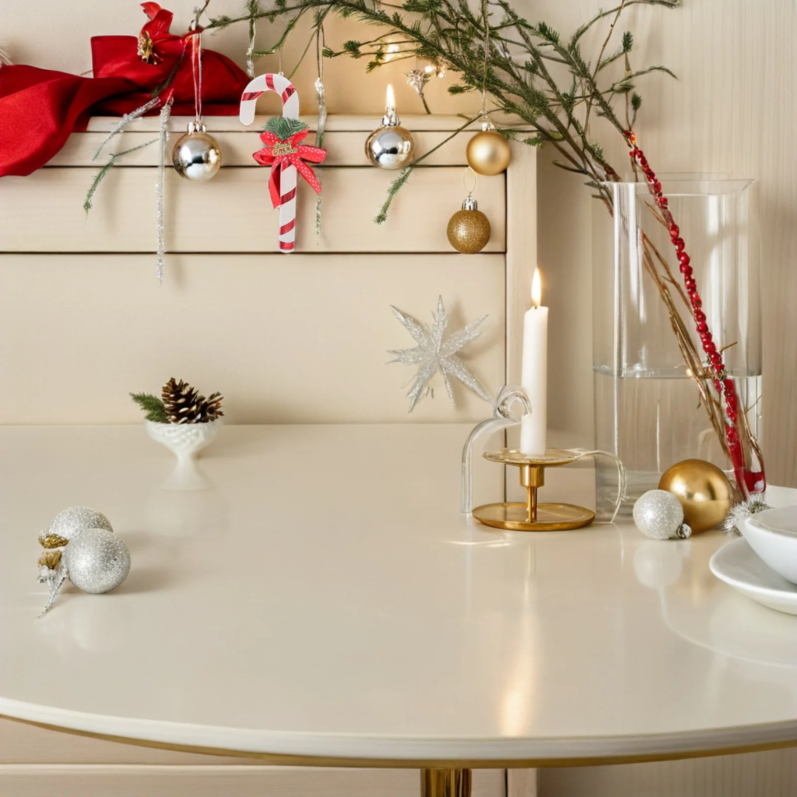 

3Pcs Candy Cane Christmas Ornaments Hanging Pendants Xmas Tree Holiday Decorations Indoor Outdoor Candy Cane Decorations