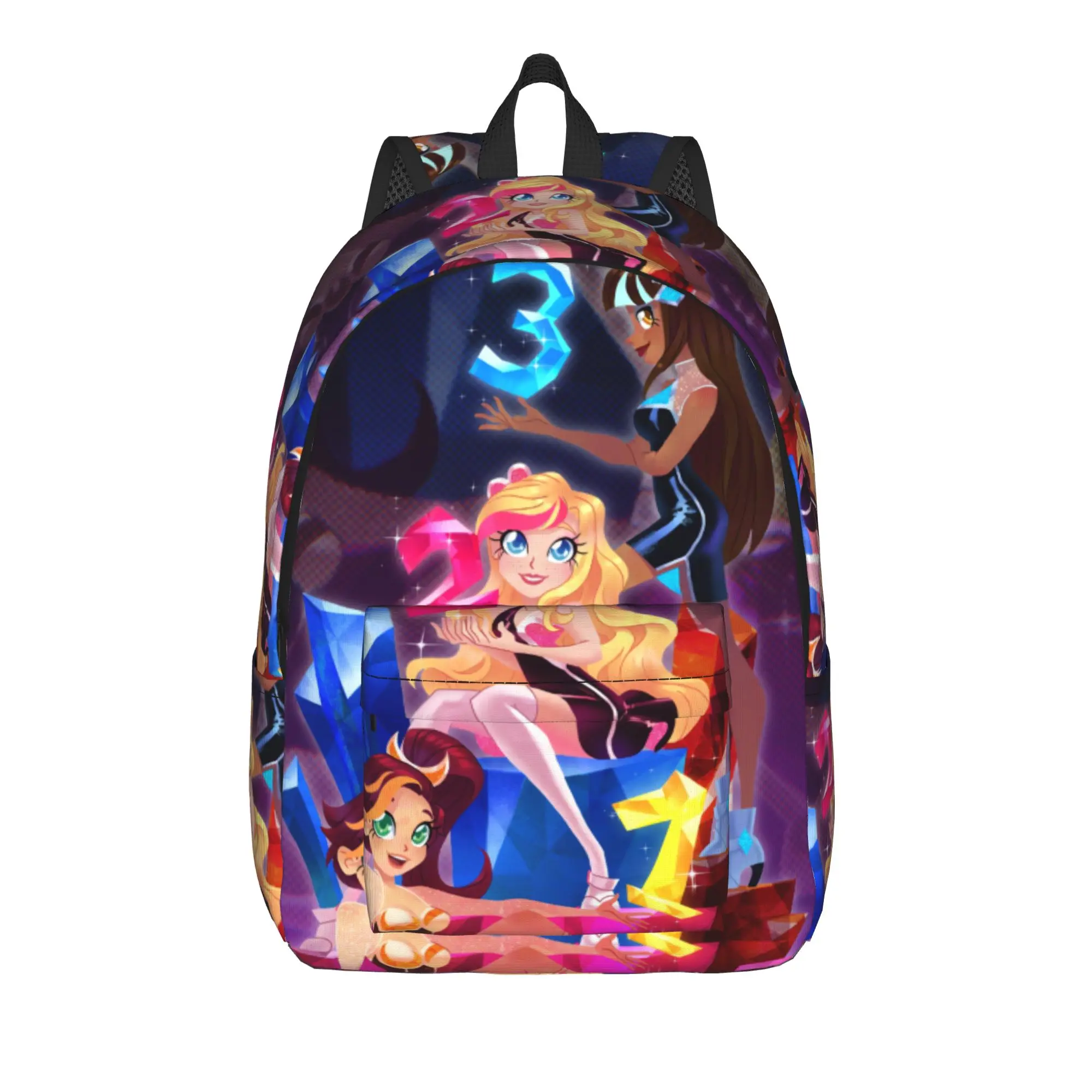 Рюкзак LoliRock унисекс, дышащий, из полиэстера, милый, для старшей школы, для походов, яркий рюкзак.