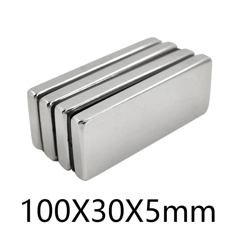 

1-5 pces 100x30x5 N35 NdFeB Block rare earth magnet 100x30x5 mm Neodymium Permanent Magnets Rare Earth Industry Magnet 100*30*5