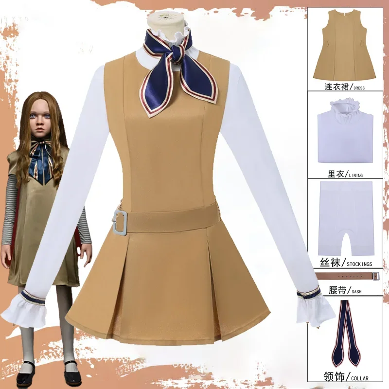 

CosplayMovie M3GAN 2.0 Cosplay Costume Brown Uniform Dress Horror Film Role Play Suit Halloween Party Comic Con Set Women Girls
