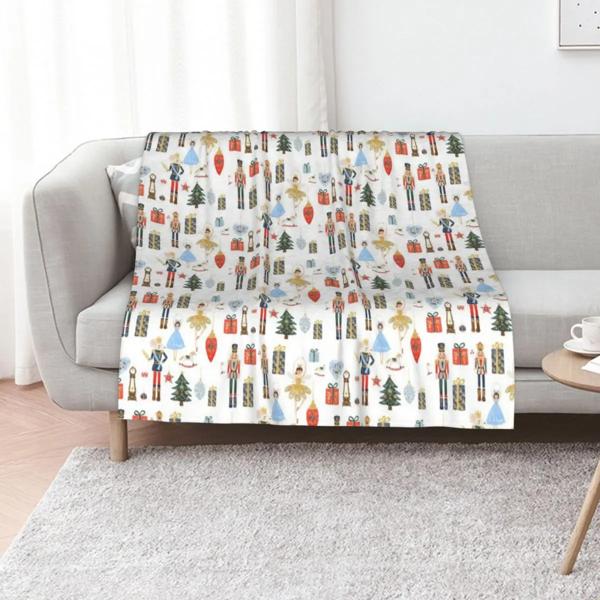 Nutcracker Ballet Christmas Throw Blanket valentine gift ideas decorative Quilt Baby Winter beds Retros Blankets