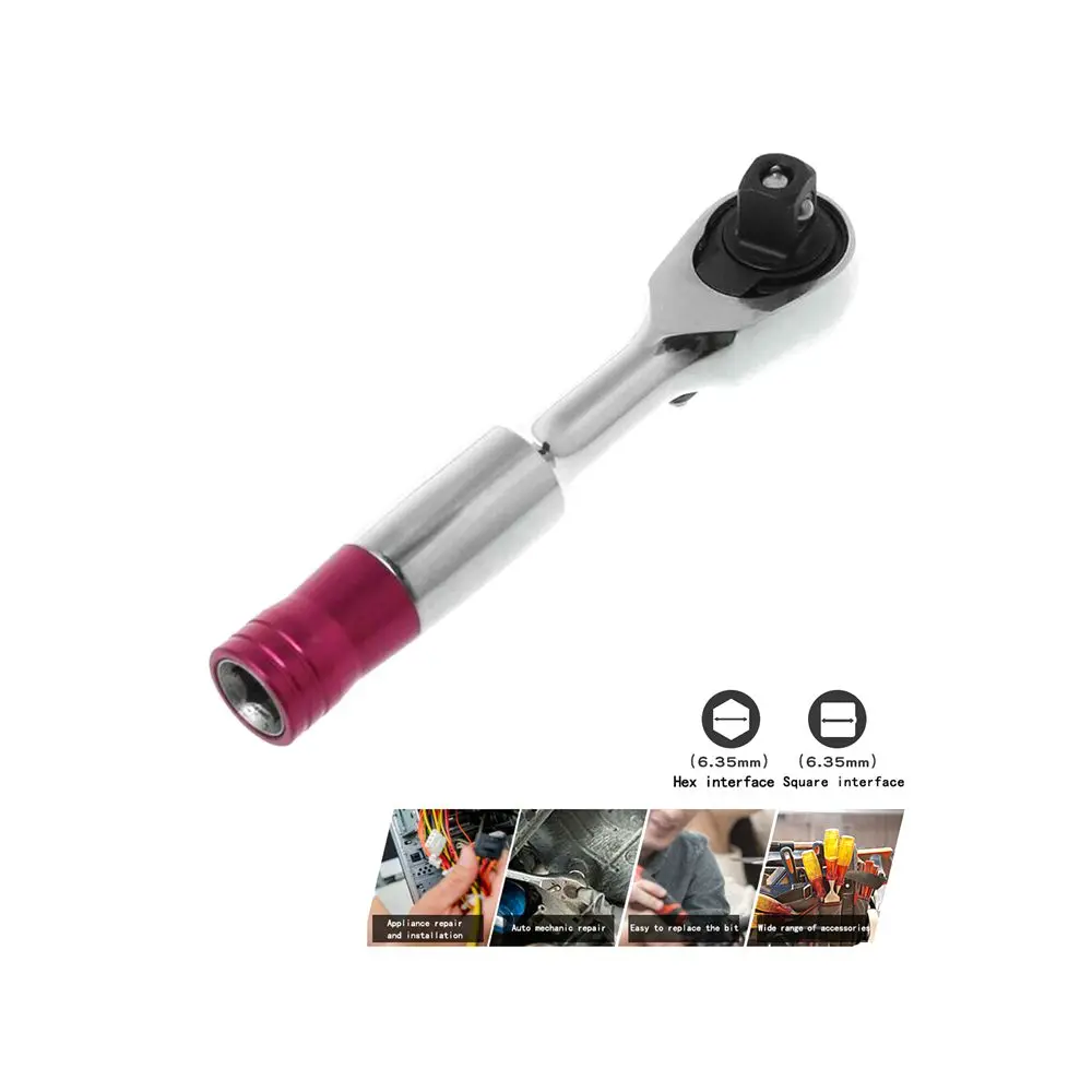 72 Zähne Drehmoment Ratschen schlüssel 1/4 ''Mini-Steckschlüssel Reparatur werkzeug für Fahrzeug Fahrrad Fahrrad – Detail 3