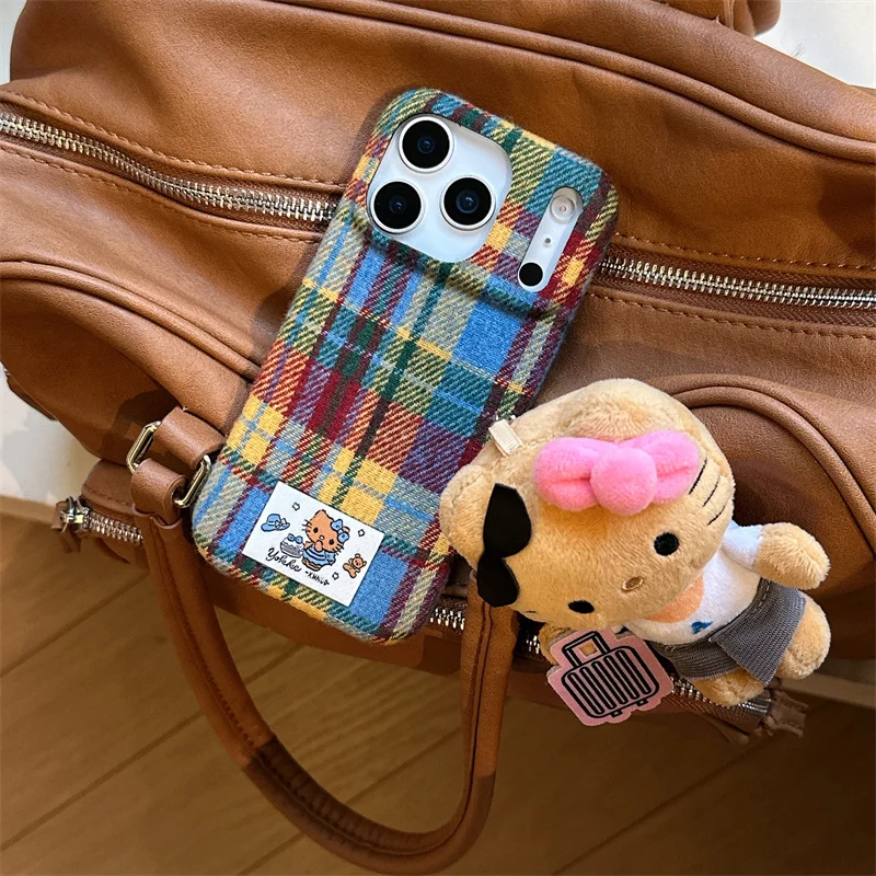 جديد الخريف الشتاء زغب الدافئة منقوشة نمط النسيج قضية الهاتف آيفون 16 برو 14 15 برو ماكس حالات غطاء ل أبل 15 14pro ماكس #4