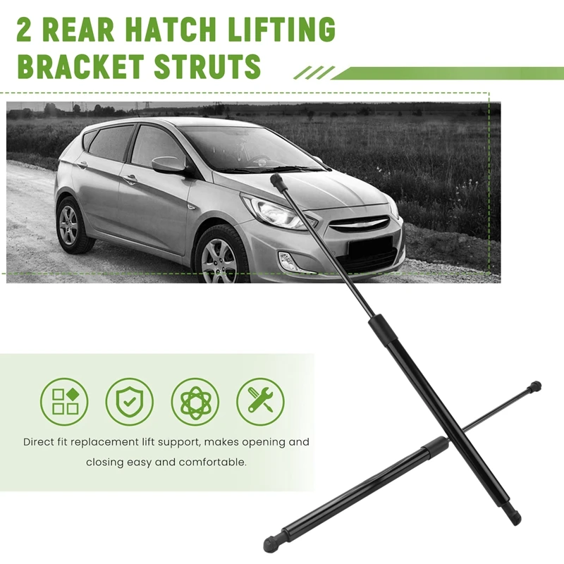 2Pcs Rear Hatch Lift Supports Struts For Kia Rio Hatch Tailgate UB Series 2012-2017 817801W200 Strut Bars