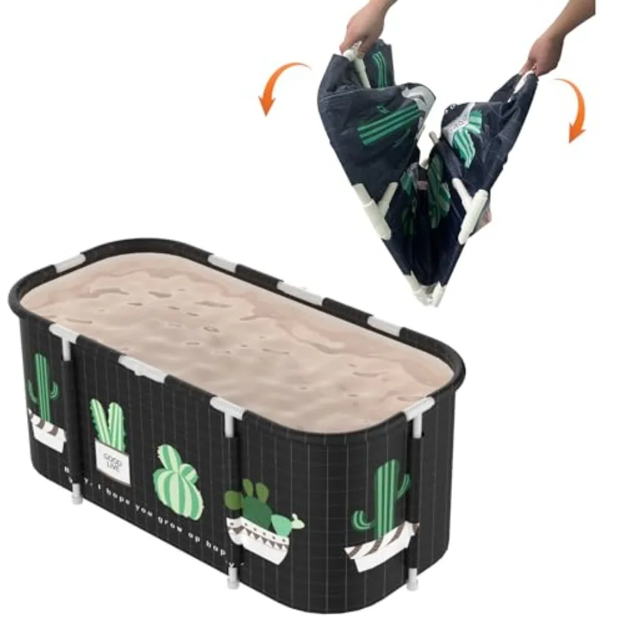 

Porble Batub For Shower Sll Large 47 h Foldable SoakinBainTub for Adults Separate Family Baroom Janese SPA Collsible Tub Ideal