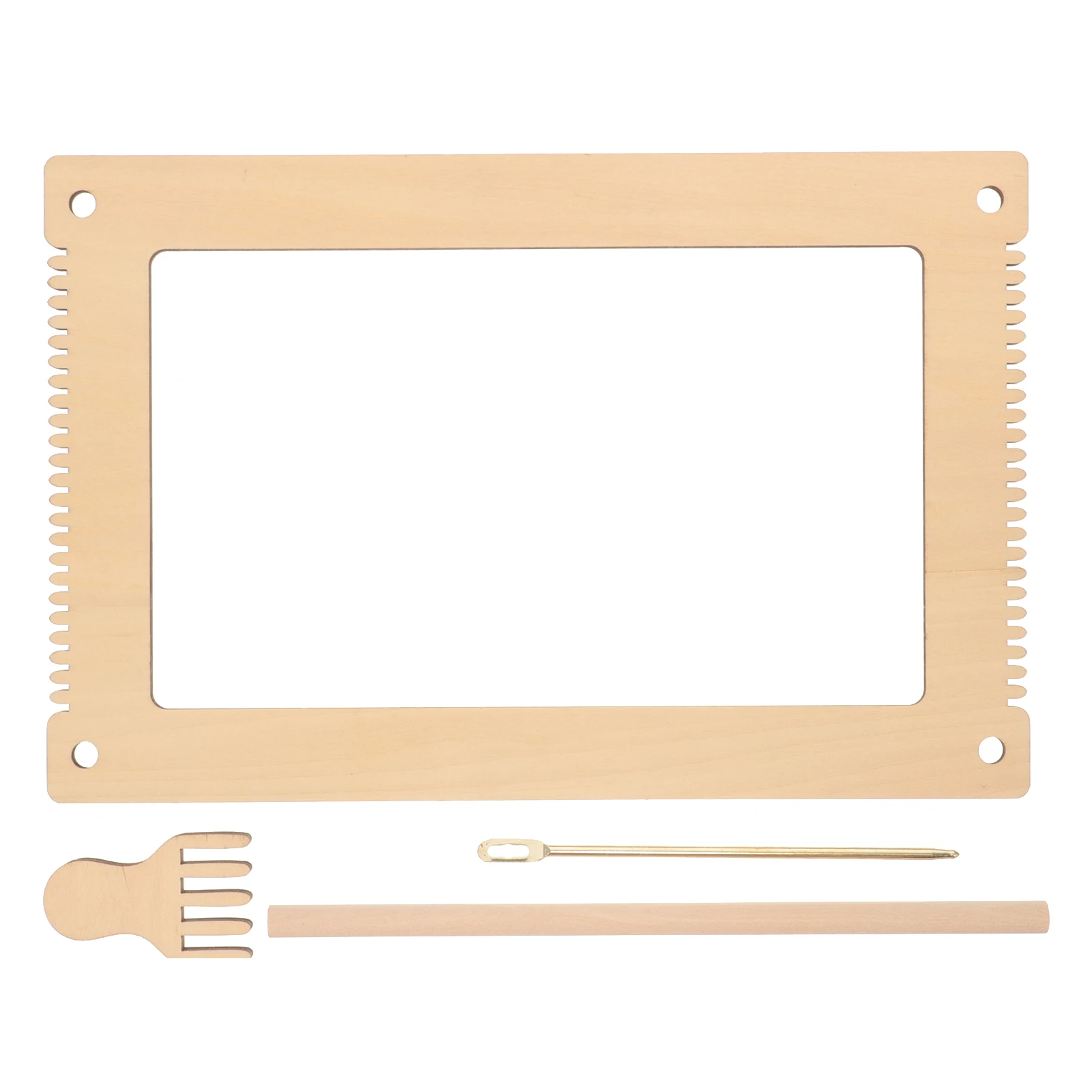 

1 set 1 Set Wooden Kit Adjustable Beginners Handmade Craft Stick Early Learning Tool Diy Weaving Supply Tablet Weaving