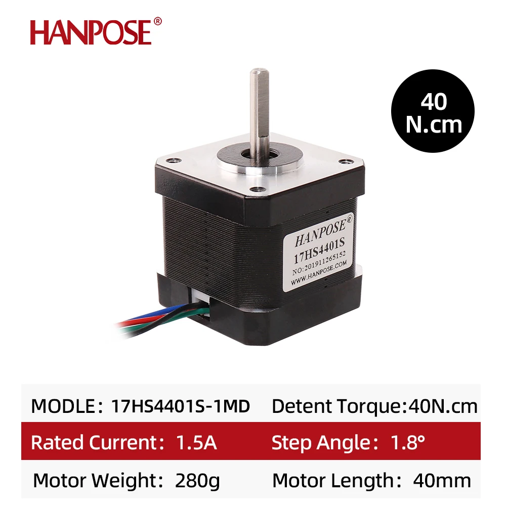 Nema 17 Stepper Motor 1.5A 40N.CM 17HS4401S-1MD Straight out 1M line 4-lead  Motor for 3D Printer CNC XYZ Motor straight line