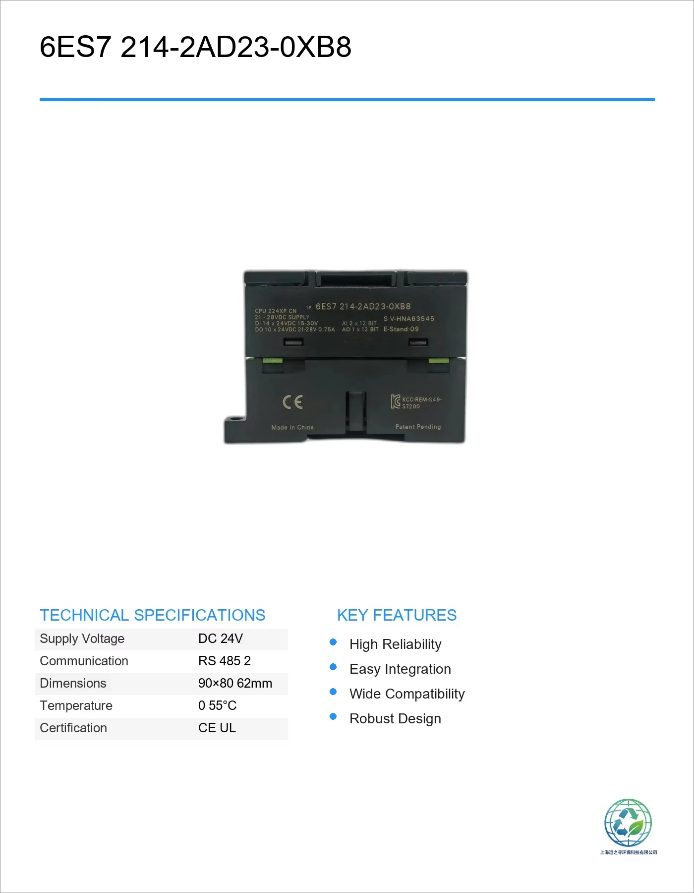 Tested 6ES7-214 S7-200 CPU 214 PLC Programmable Logic Controller Industrial Automation Control Unit
