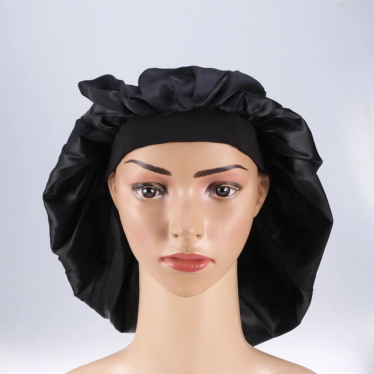 

Wide Brim Sleep Cap For Women Large Round Bathing Hat Elastic Shower Cap Headwear Waterproof Hair Cover