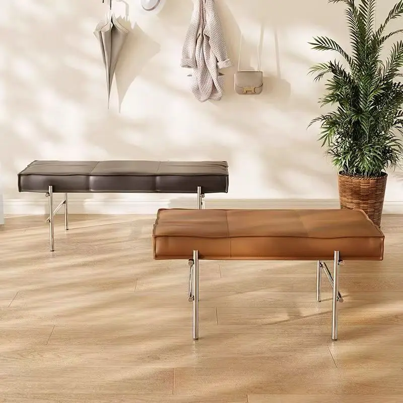 dy-Modern Minimalist Solid Wood Mid-Century Long Bench Dining Bench Entryway Ash Wood Shoe Bedroom Bed End Bench