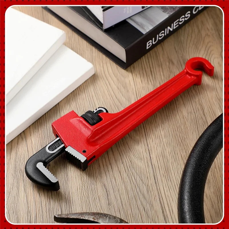 Двусторонний клапанный ключ LBER, 10-дюймовые колеса для труб и клапанных ключей, емкость трубы 1/8–1–1/2 дюйма для защиты от повреждений