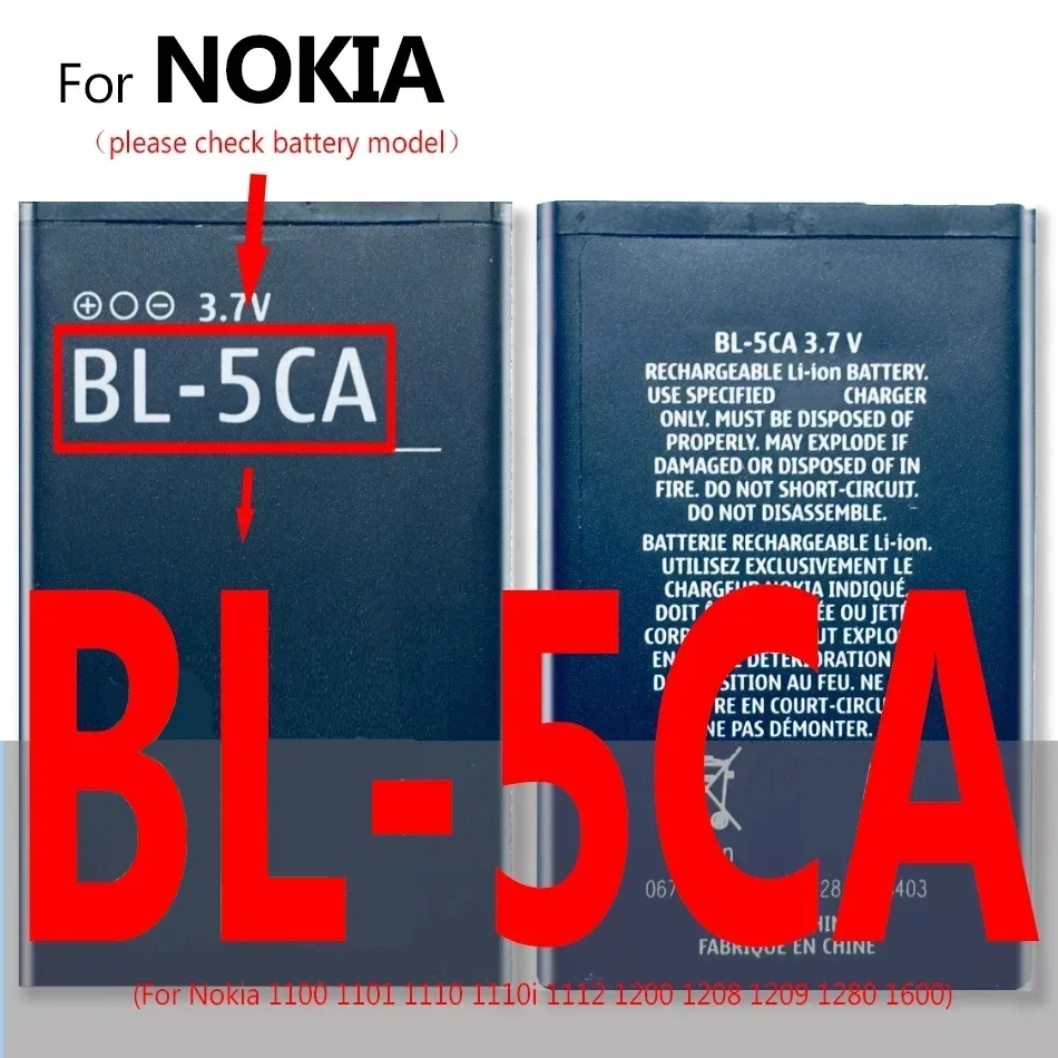 BL-4B BL-4C BL-4U BL-5B BL-5C BL-5CA BL-5J BP-4GWA BP-4L Battery For Nokia N76 1202 E66 3120C 3230 1112 1100 5230 625 E52 n70 C3