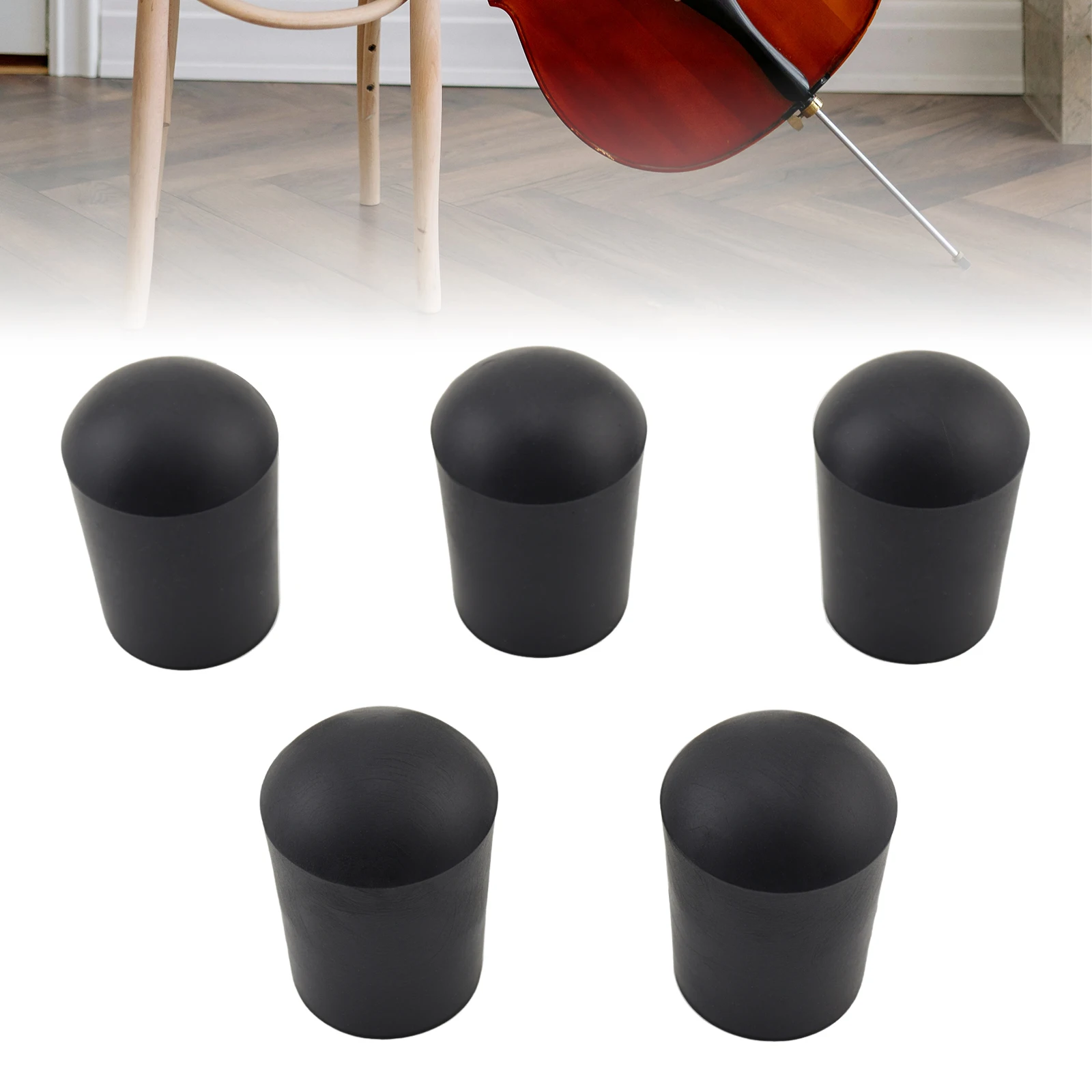 5 pcs Non-Slip Cello Endpin Rubber Stoppers, Cello Endpin Tip Rest Holder