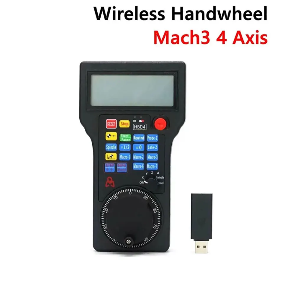 

Hb03/Hb04 Mach3 3/4 axis wirelesselectronic handwheel pendant pulse 50pproptical encoder for Cnc router replace whb03