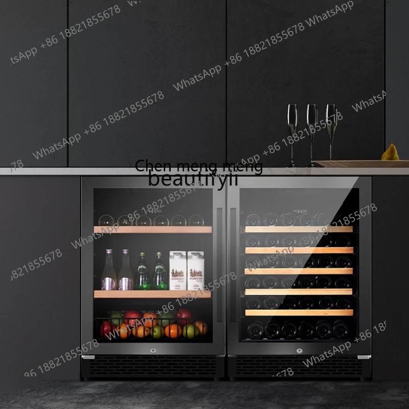 Modern Kitchen Island Embedded Ice Bar Household Embedded Constant Temperature Wine Cabinet  Refrigeration Fresh Cabinet