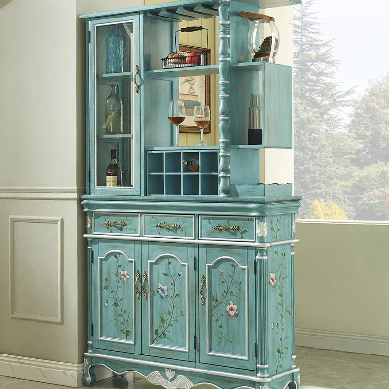 American retro delicate style double-sided cabinet partition side cabinet entrance