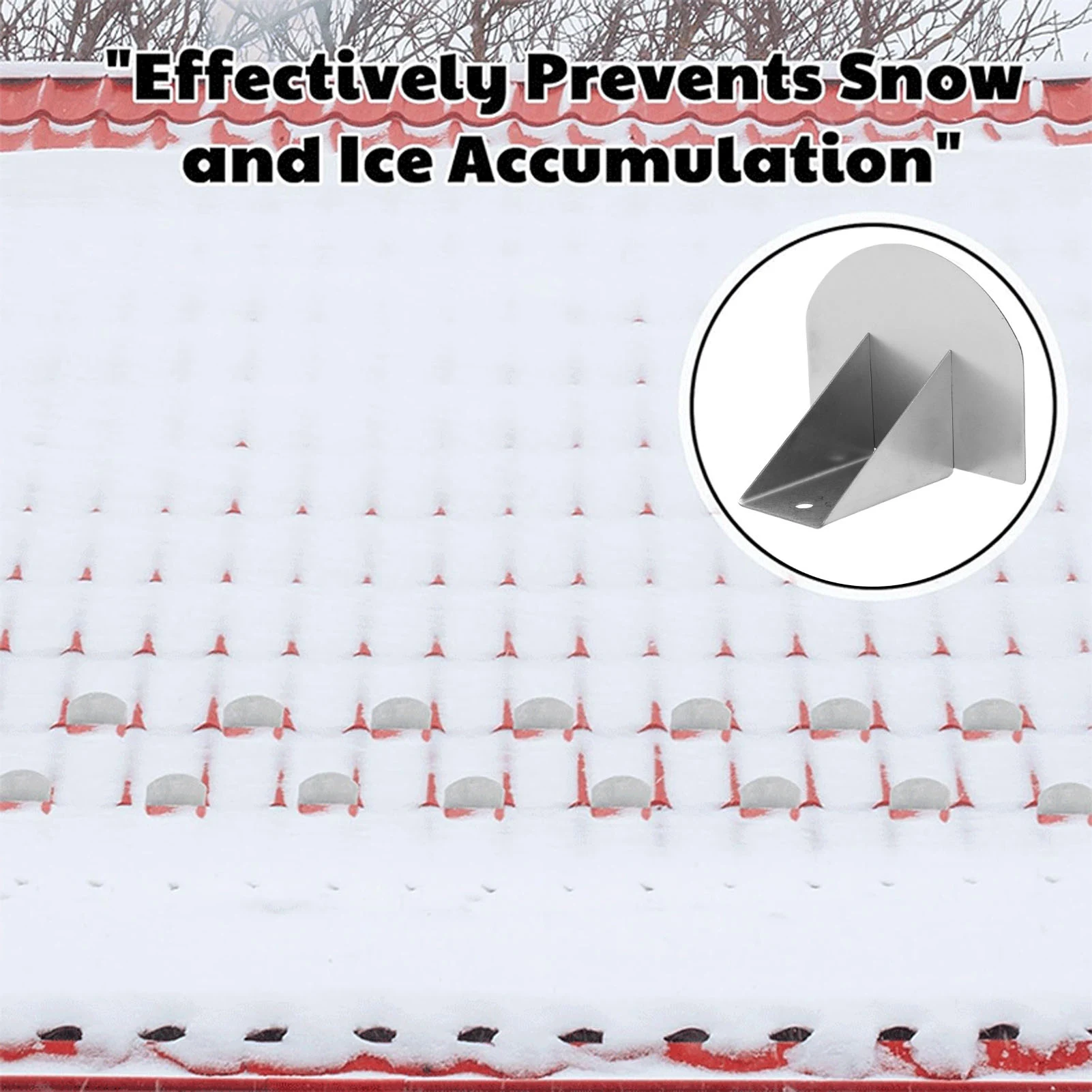 Snow Guards for Metal Roof Stainless Steel Rugged Weather Proof Snow and Ice Block Stops for Home