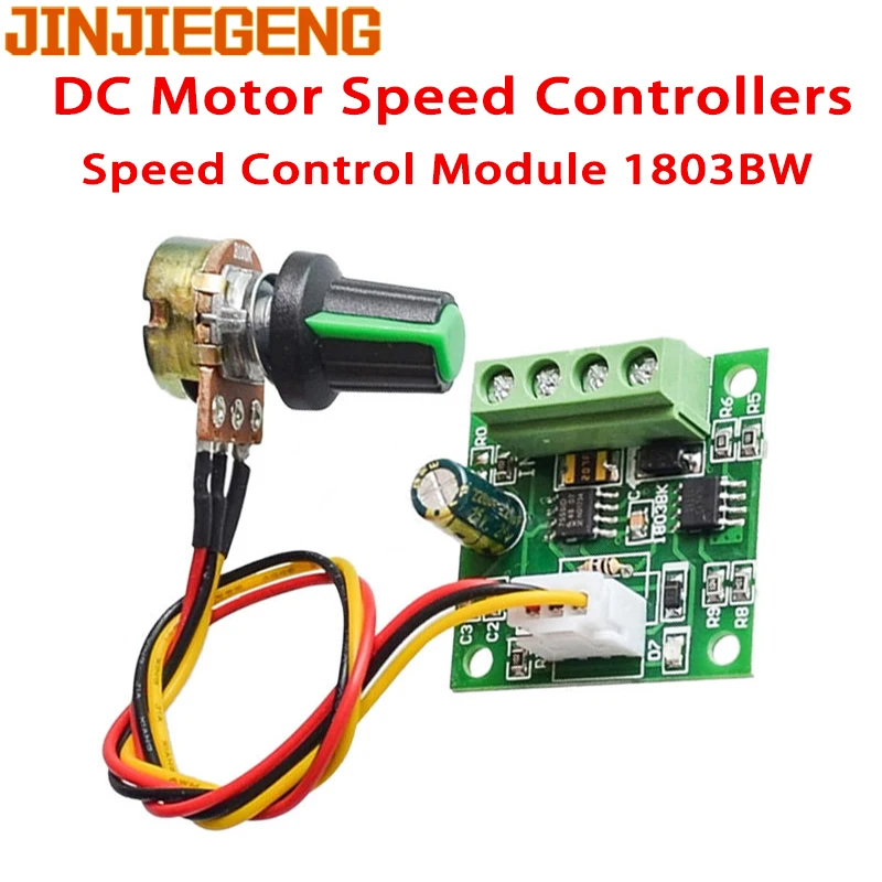 High Precision 1.8V 3V 5V 6V 9V 12V PWM DC Motor Speed Controller Fuse 2A Over Current Protection with Knob Potentiometer Switch