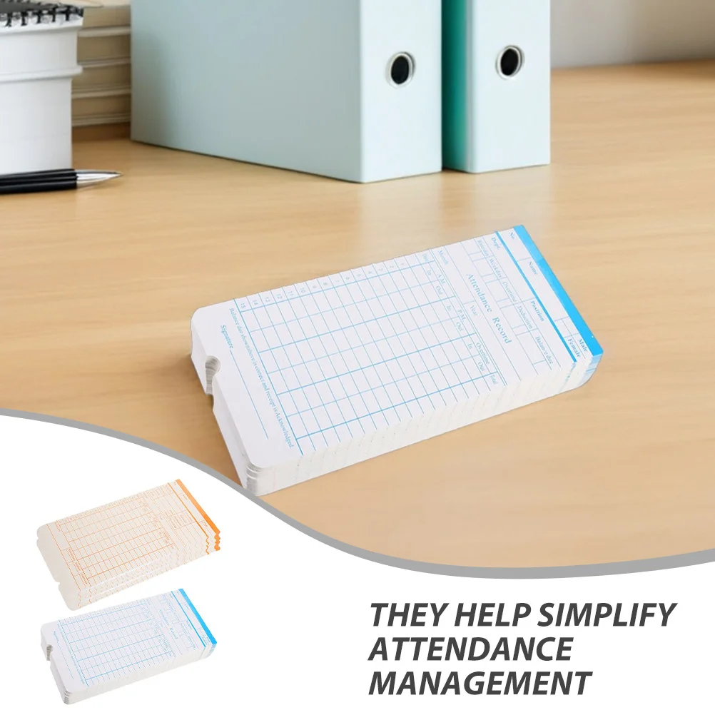 285Pcs Office Attendance Cards Double-Sided Timecards Monthly Punch Paper for Employees Time Recorder Timecards for Employees