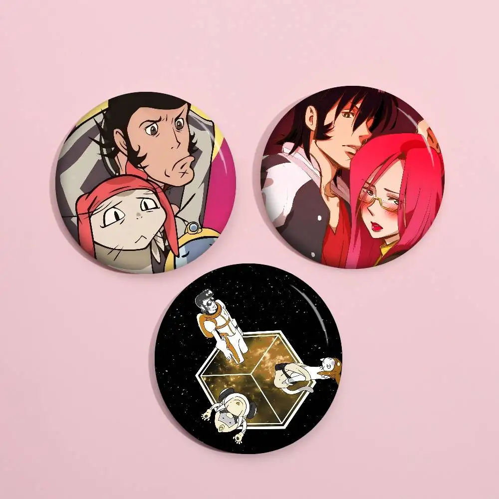 Anime Space Dandy Cute Anime Figure Icon Badge Handmade Tinplate Brooch For Backpack Clothes Chest Ornament Gifts