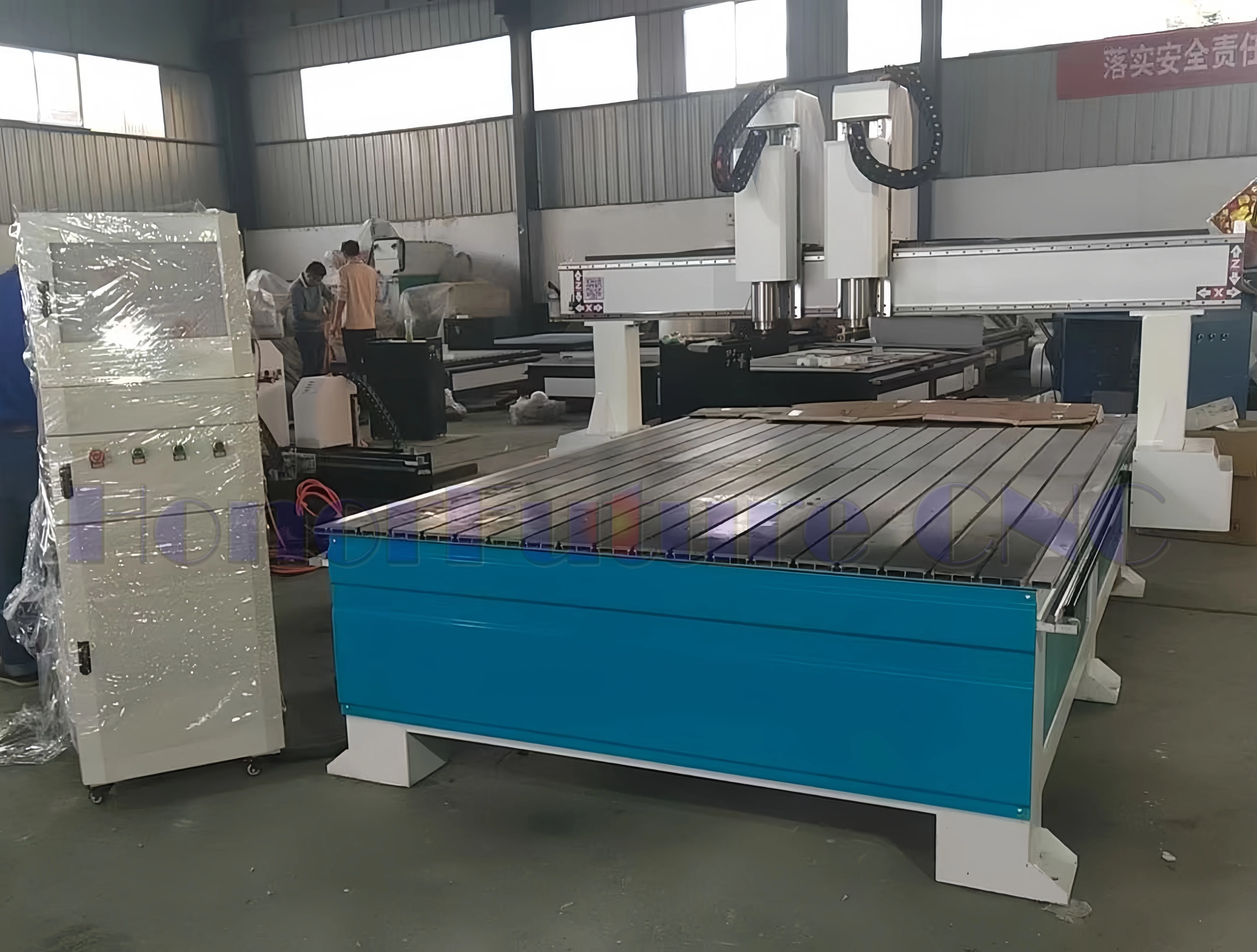 1325 Cnc Carving Machine 3d Wood Router 4 Axis With Rotary Device Double Heads for Advertising Sign Furniture Making