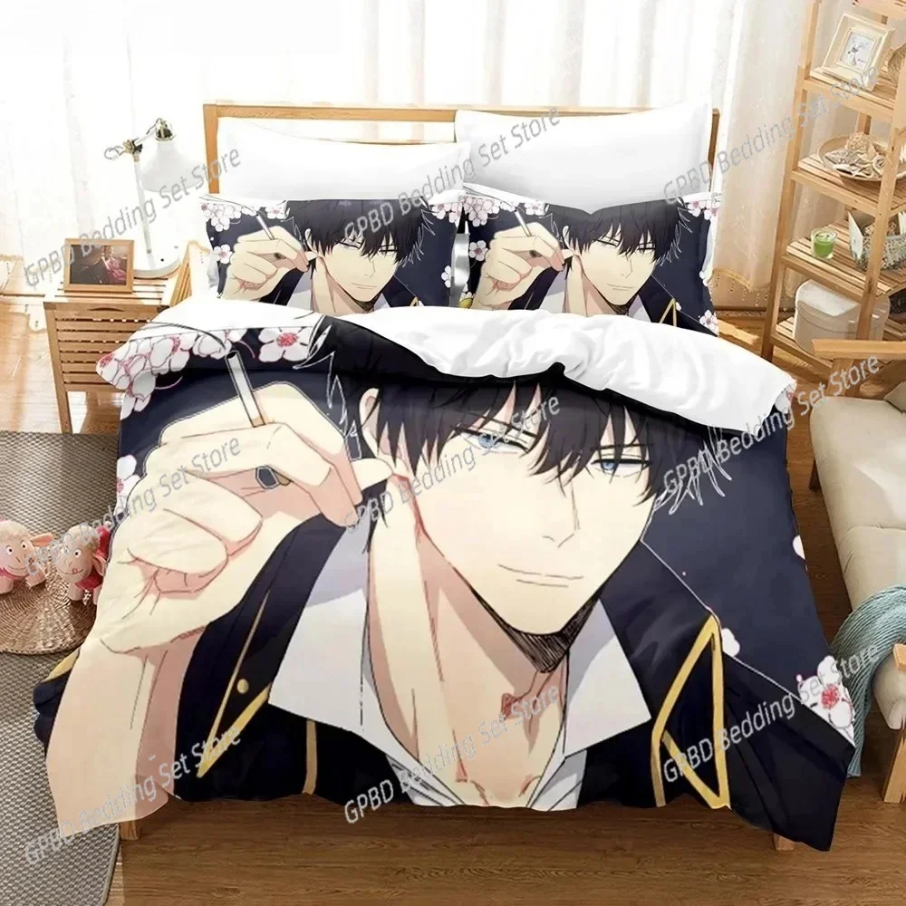 NEW 3D Anime Gintama Bedding Set Quilt Cover Pillowcases Single Double Full Queen King Kids Teens 3D Sakata Gintoki Duvet Cover
