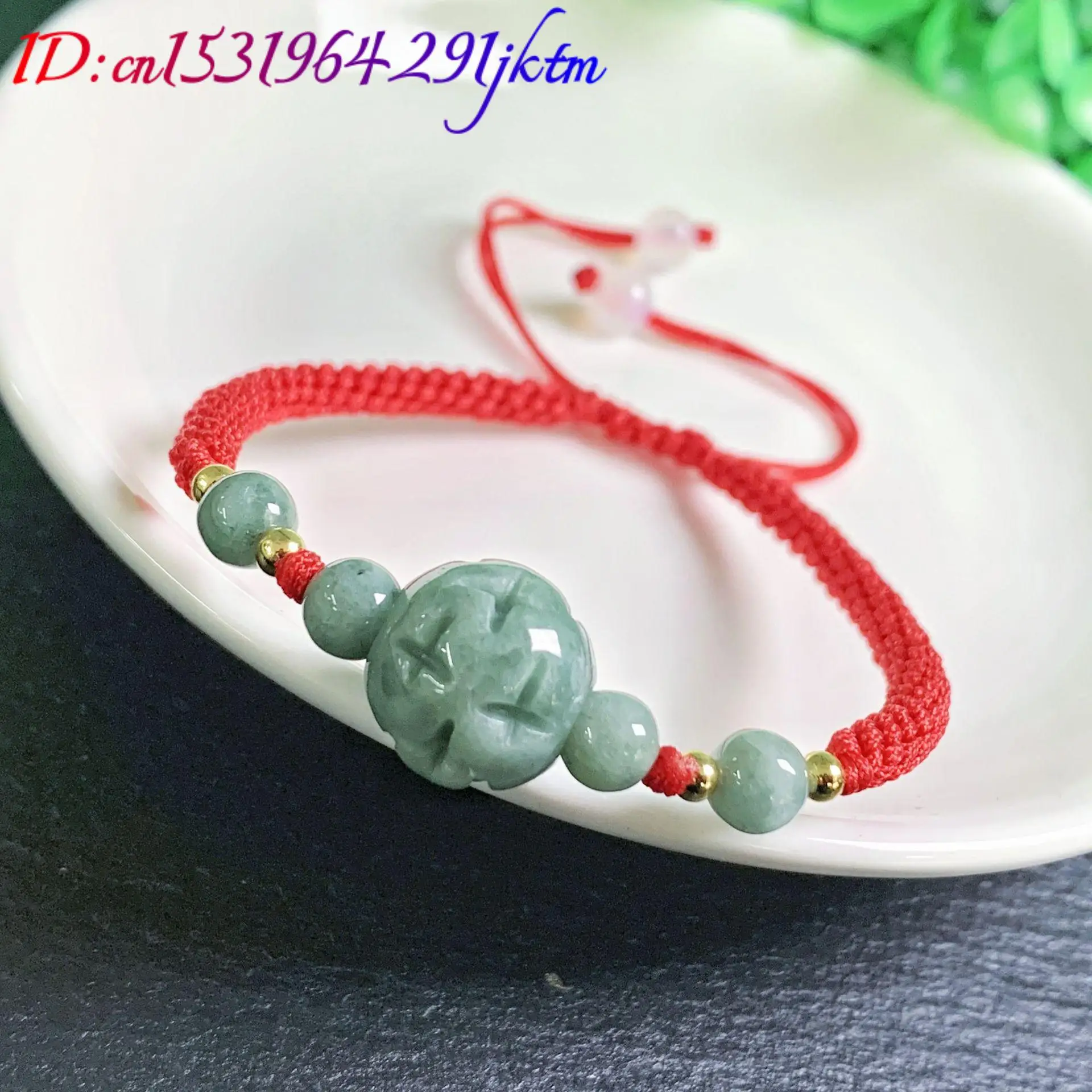 A Myanmar Jadeite Carve Bead Bracelet Natural Burmese Jade Real Jewelry Stone Charm Amulet Bangle Gifts for Women Talismans