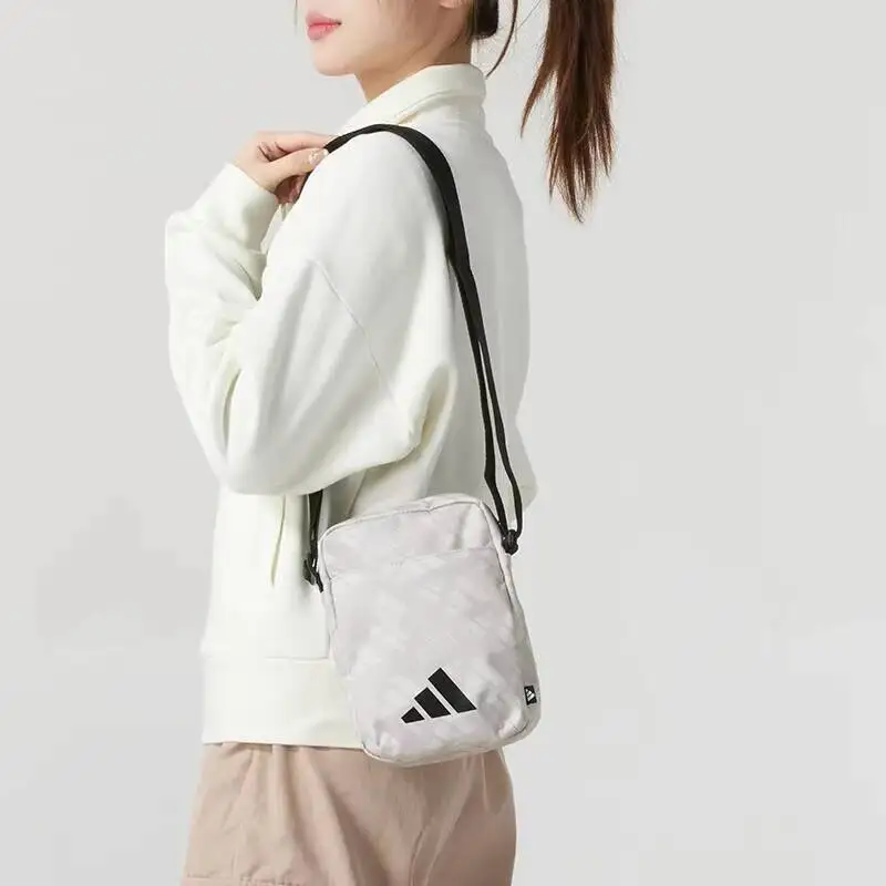 New Adidas White Crossbody Bag Women Minimal Sling Bag Adjustable Strap Lightweight Casual Daily Shoulder Bag Jg5871