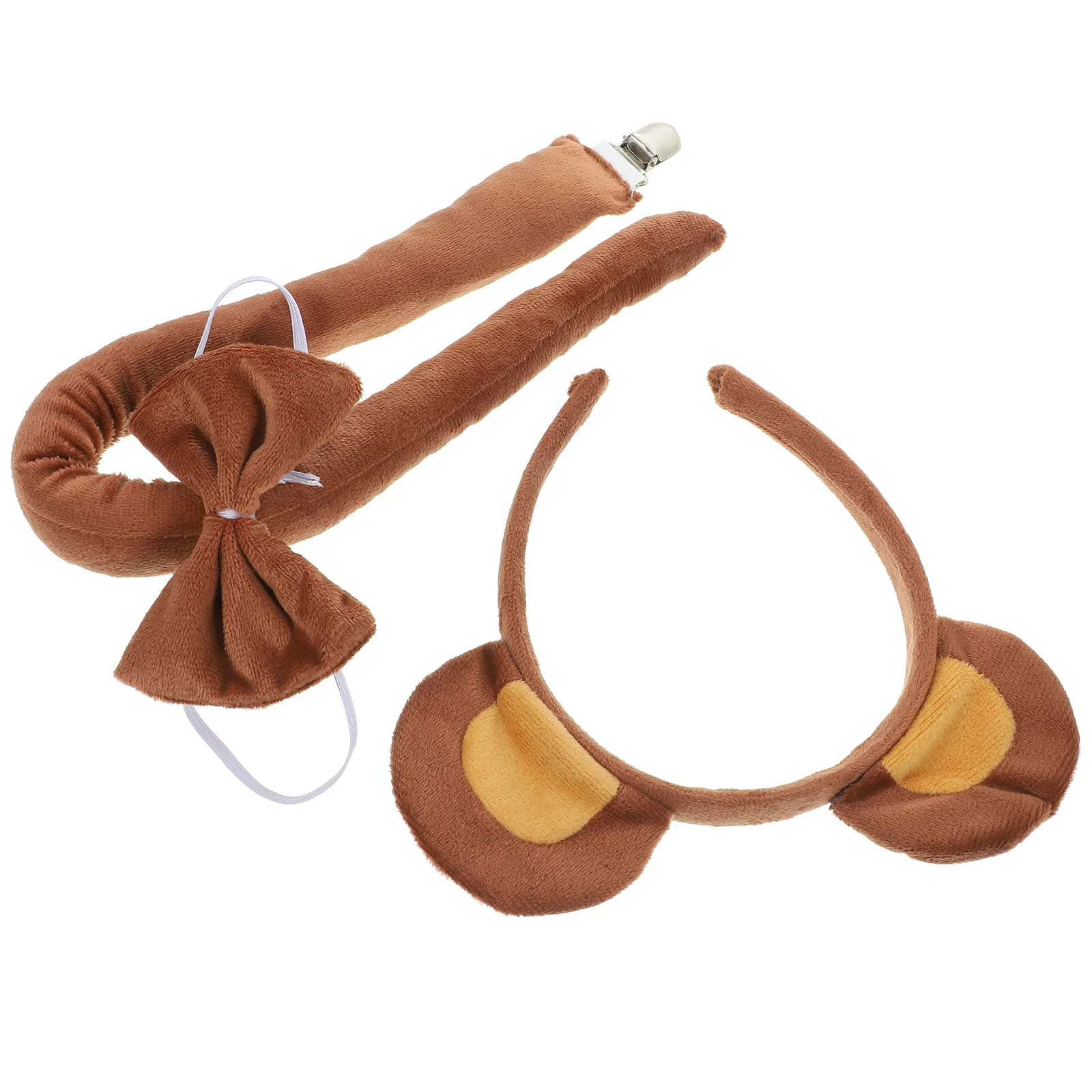 1세트 곰 귀 머리띠 세트 사랑스러운 동물 의상 소품 드레스업 파티 휴일 선물 성인용 유니섹스