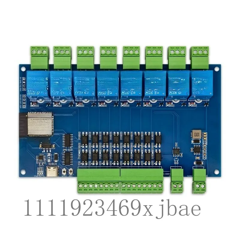 Modbus Octal Relay RS485 8 Input 8 Output Optocoupler Isolation Module for ESP32
