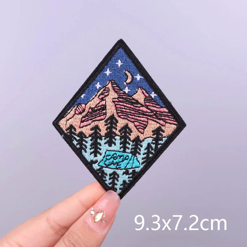 بقع مطرزة للملابس ، خطوط ، خطوط ، حديد على ، جبل ، نهر ، تصنعها بنفسك ، تصنعها بنفسك #4