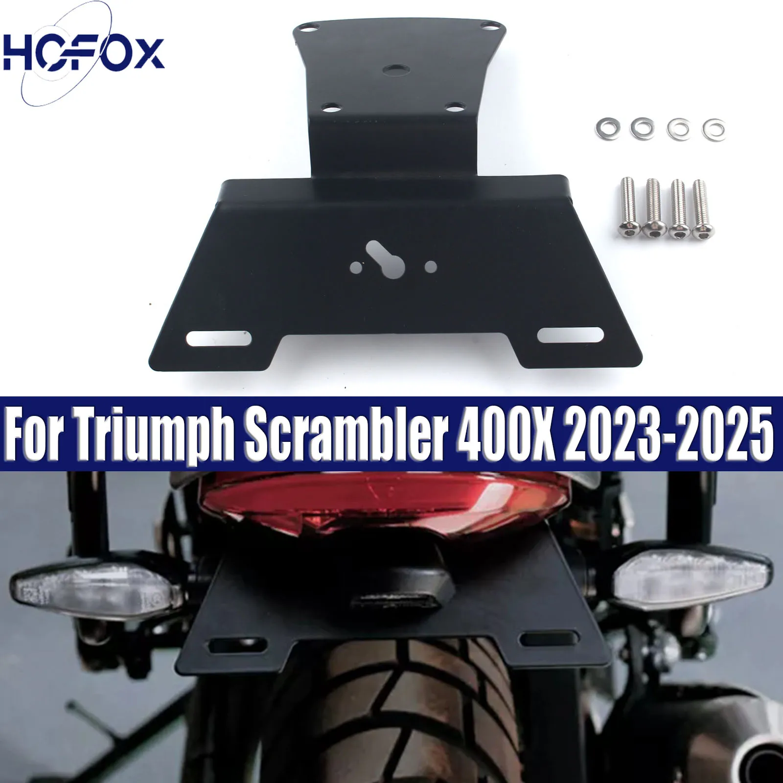 

License Plate Holder For Scrambler 400X Speed 400 Speed T4 2023-2025 Motorcycle License Plate Holder Fender Eliminator Registrat
