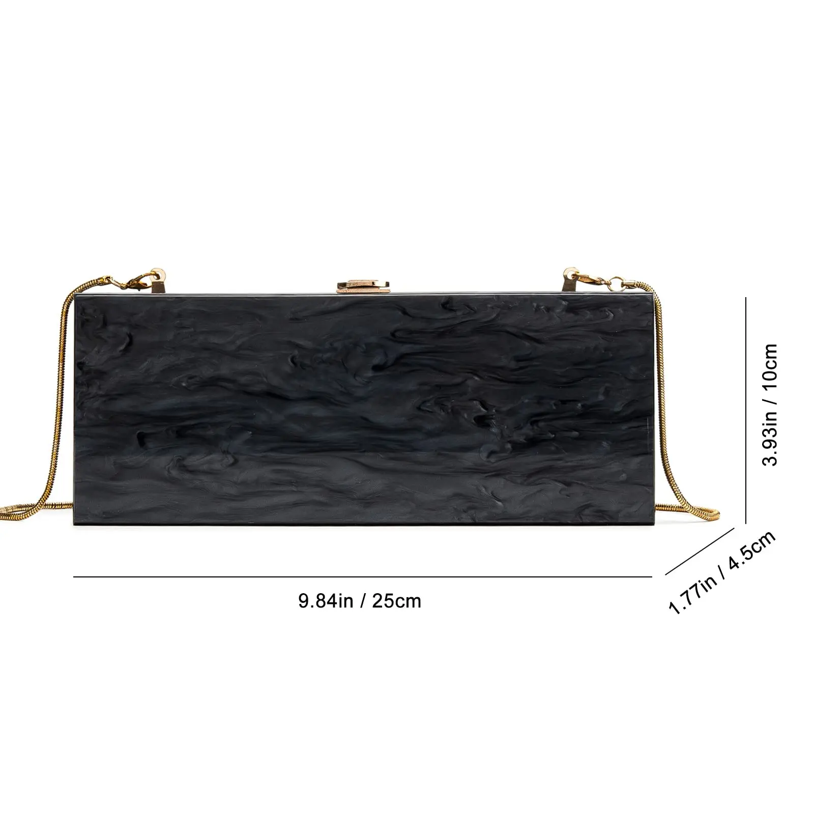 Acrylic Clutch Evening Bag for Women Long Pearl Black  Acrylic Clutch Handbag for Dinner Party Wedding Female Flap Wallet Purse