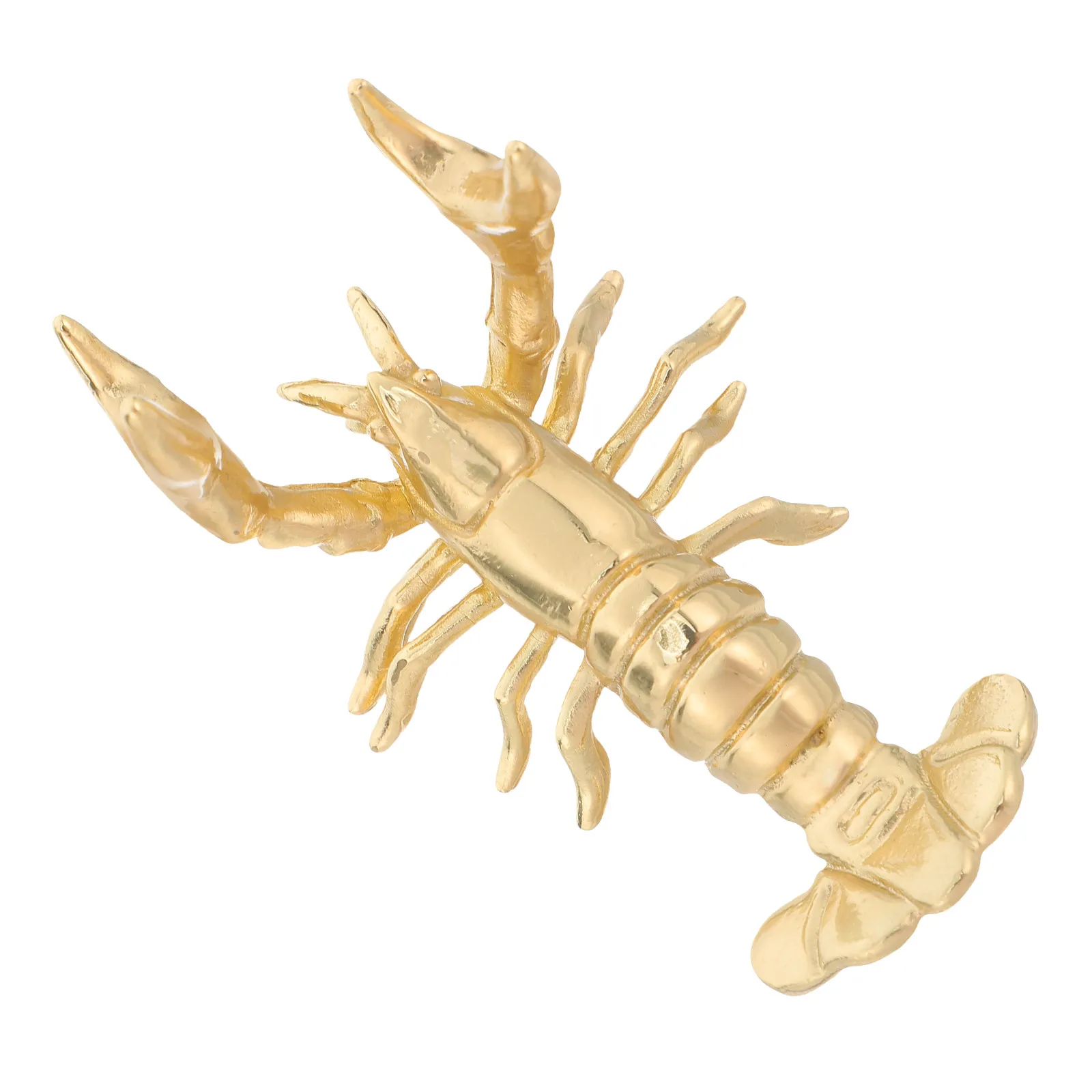 Brass Lobster Drawer Handle Vintage Decorative Pull for Cabinet Door Kitchen Wardrobe Furniture Metal Drawer Knob
