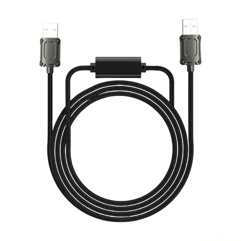 F62C Computer Streaming Cable USB-A to USB-A 2M for Recording Transfer, Sound Card Connection, and Daily Desk Use Tasks