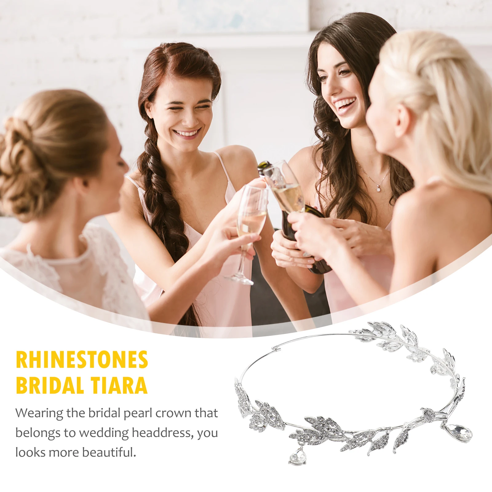 

Rhinestone Crown Elegant Women Tiara Headpiece Wedding Engagement Parties Wedding Bridal Tiara Crystal Hair Accessories