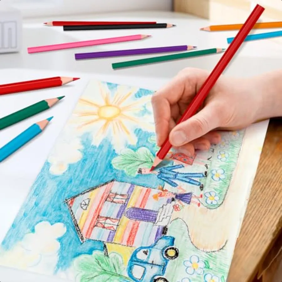 480 عدد أقلام رصاص ملونة بكميات كبيرة 12 لونًا متنوعة مجموعة أقلام تلوين مشحونة مسبقًا للمعلمين البالغين الفصول الدراسية الإضافية
